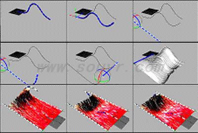 ShapeAnimator example: surface modeling and hair control.